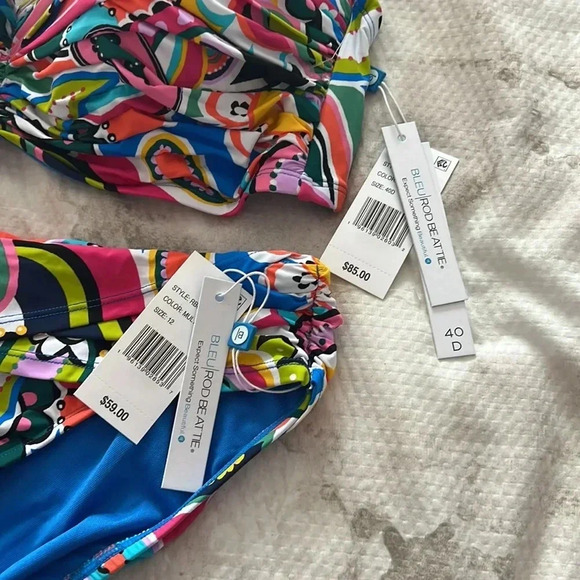 Bleu Rod Beattie Go For Bold Two Piece Swimsuit Top and Sarong Bikini Bottom - Picture 12 of 14